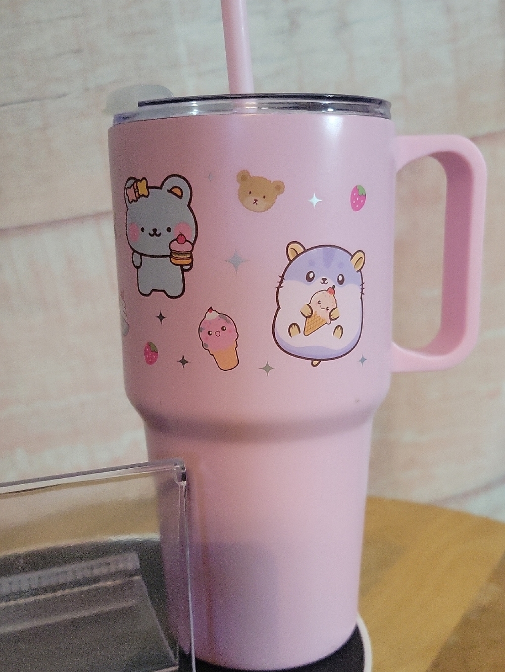 Kawaii Pink Tumbler And Ice Pack - Picture 5 of 11